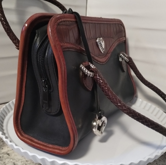 Brighton Vintage Classic Mini Two Tone Satchel Bag - Picture 5 of 11